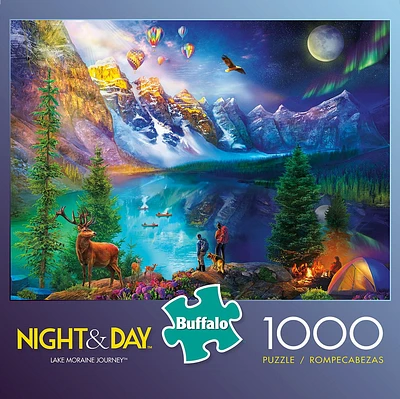 Buffalo Games Night & Day Series Lake Moraine Journey 1000 Piece Jigsaw Puzzle