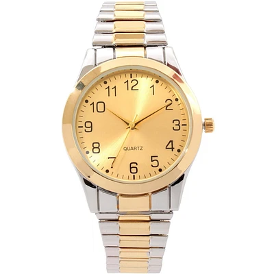 Montre George à deux tons avec bracelet extensible pour hommes