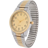 Montre George à deux tons avec bracelet extensible pour hommes