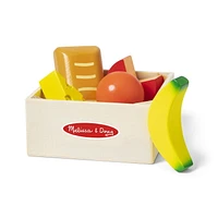 Melissa & Doug Food Groups - 21 Wooden Pieces and 4 Crates, M&D Food Groups