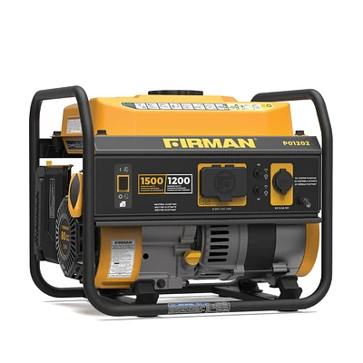 Firman Power Equipment P01202 Gas Powered 1500/1200 Watt (performance Series) Extended Run Time Portable Generator