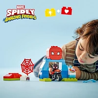 LEGO DUPLO Marvel Spin’s Motorcycle Adventure, Spidey Fantasy Playset, Motorcycle Toy with Wheels, 10424