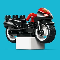 LEGO DUPLO Marvel Spin’s Motorcycle Adventure, Spidey Fantasy Playset, Motorcycle Toy with Wheels, 10424