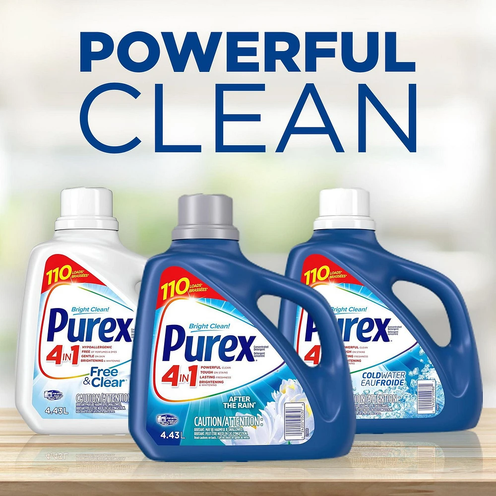 Détergent à Lessive Liquide Purex, Ondée Fraîche 4,43L, 110 Brassées