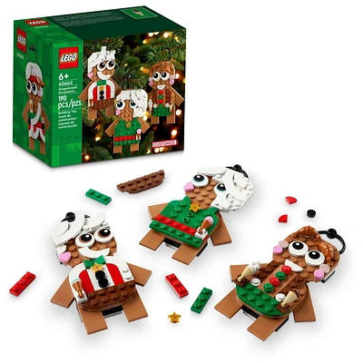 LEGO Gingerbread Ornaments Building Toy, Festive Gingerbread Décor, Great Family Activity or Holiday Decoration, Gift for 6 Year Old Kids, Boys and Girls, 40642, Includes 190 Pieces, Ages 6+