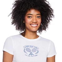 T-shirt côtelé coupe bébé No Boundaries pour femmes Tailles TP–TTG