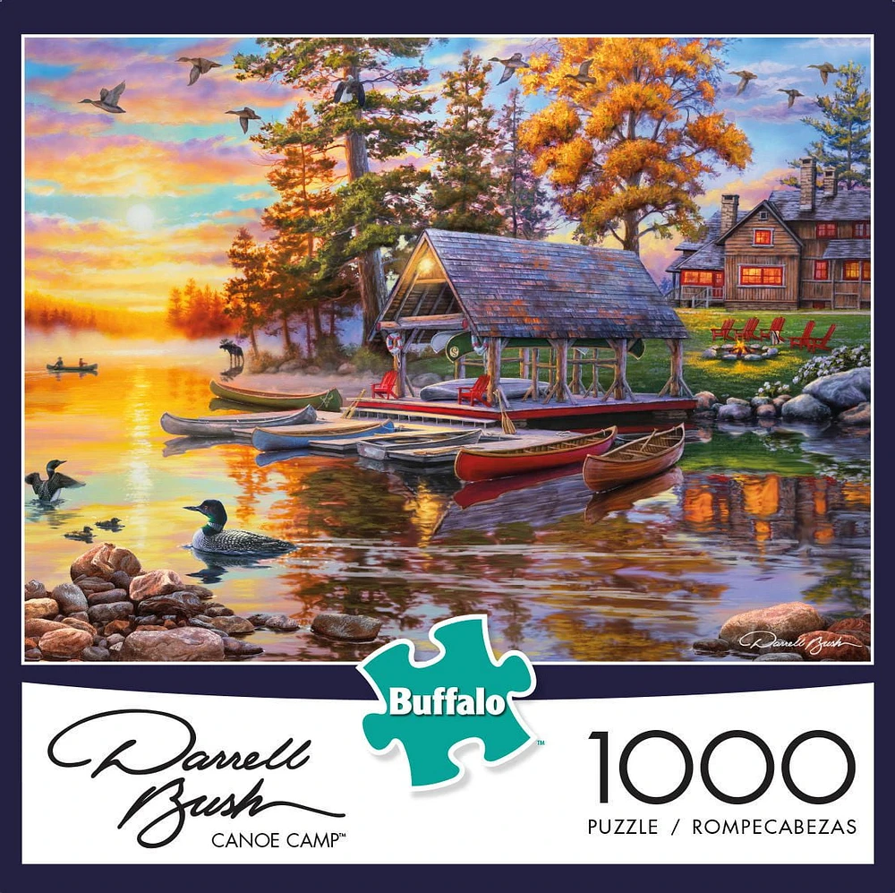 Buffalo Games Darrell Bush Canoe Camp 1000 Piece Jigsaw Puzzle