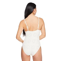 Maillot de bain 1 pièce à encolure dégagée George pour femmes Tailles TP–TTG