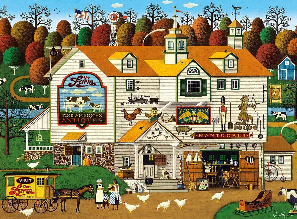 Buffalo Games Charles Wysocki The Farm 1000 Piece Jigsaw Puzzle