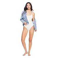 Maillot de bain 1 pièce à encolure dégagée George pour femmes Tailles TP–TTG