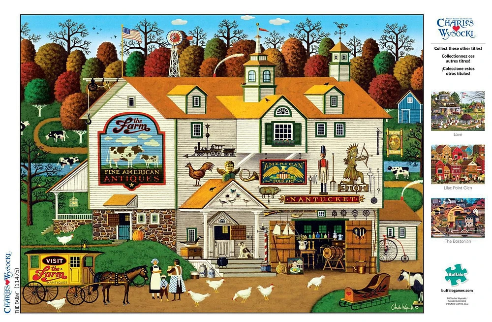 Buffalo Games Charles Wysocki The Farm 1000 Piece Jigsaw Puzzle