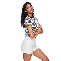 T-shirt raccourci George pour femmes Tailles TP–TTG