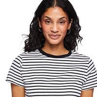 T-shirt raccourci George pour femmes Tailles TP–TTG
