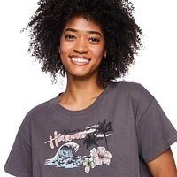 T-shirt écourté No Boundaries pour femmes