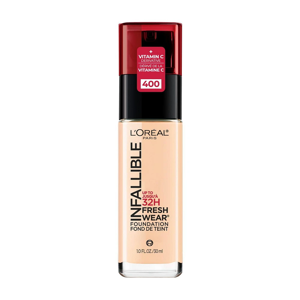 L'Oréal Paris Infallible Fresh Wear Liquid Foundation, Full Coverage, Lightweight Longwear Formula