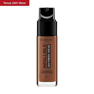 L'Oréal Paris Fond de Teint Liquide Infallible Fresh Wear, couvrance totale Formule Longue Tenue