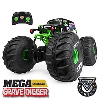 Monster Jam, Official MEGA Grave Digger All-Terrain Remote Control Monster Truck with Lights, 1:6 Scale