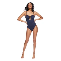 Maillot de bain 1 pièce avec anneau en O George pour femmes Tailles TP–TTG