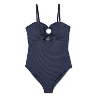 Maillot de bain 1 pièce avec anneau en O George pour femmes Tailles TP–TTG