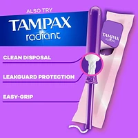 Tampons Tampax Pearl, avec tresse antifuites, degré d’absorption régulier/super, emballage multiple, non parfumés, 34tampons 34CT
