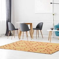 Aspire Wool Window Ivory & Coral 5' x 8' Area Rug