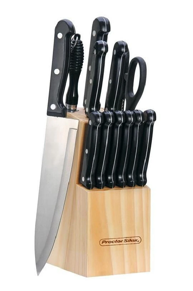 Proctor Silex Full Tang Cutlery Set with Wood Block