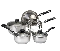 Hamilton Beach 8 Piece Stainless Steel Cookware Set