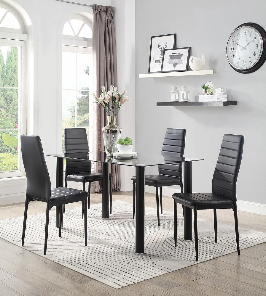 Topline Home Furnishings Black Side Chairs