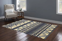 Aspire Wool Comp Ivory & Blue 5' x 8' Area Rug