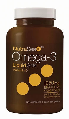 NutraSea Omega-3 + Vitamin D Liquid Gels