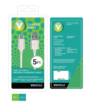 Câble de recharge USB type C Vivitar