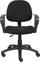 Nicer Furniture Black Computer Desk Chair with Loop Arms