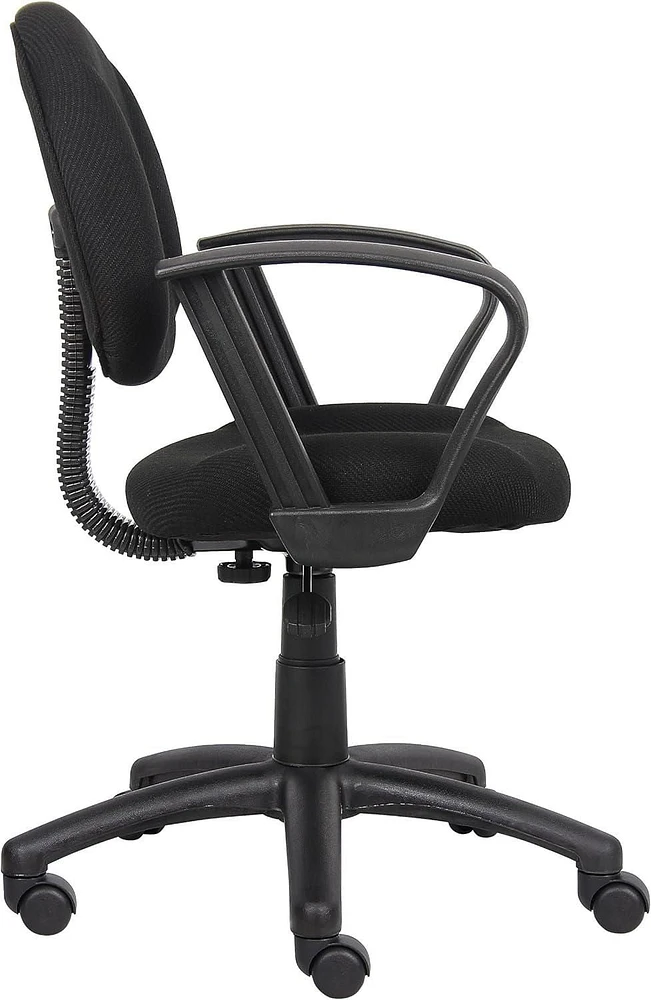 Nicer Furniture Black Computer Desk Chair with Loop Arms