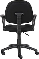 Nicer Furniture Black Computer Desk Chair with Loop Arms