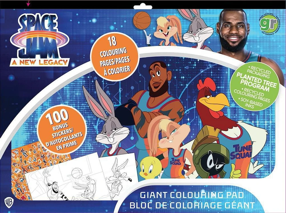 Space Jam Giant Coloring Pad with Sticker