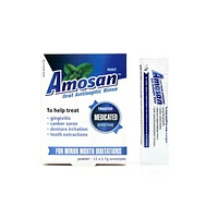 Amosan Rince-bouche antiseptique menthe 12x1,7g poudre enveloppes