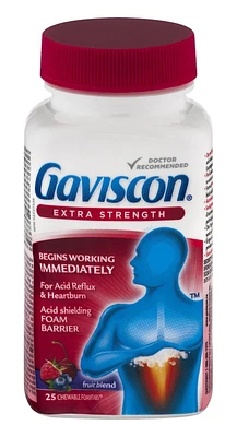 Gaviscon Extra-Fort Foamtabs A Croquer Melange De Fruits, 25 Chewable foamtabs