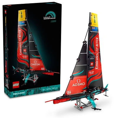 LEGO Technic Emirates Team New Zealand AC75 Yacht, Racing Boat Building Kit, Sailboat Set for Adults, 42174