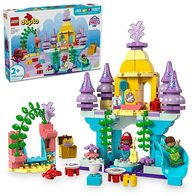 LEGO DUPLO Disney Ariel’s Magical Underwater Palace Building Set, The Little Mermaid Toy for Toddlers, 10435