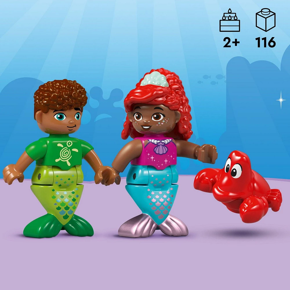 LEGO DUPLO Disney Ariel’s Magical Underwater Palace Building Set, The Little Mermaid Toy for Toddlers, 10435