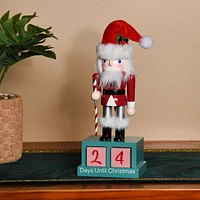 Holiday Time Jingle Mingle Bright Nutcracker Shaped Countdown Calendar, Red, Measures 8.8" in height