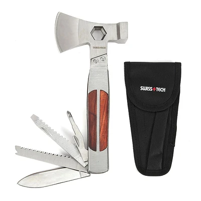 Swiss Tech 12-in-1 Hatchet Multi-Tool with Storage Pouch