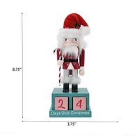 Holiday Time Jingle Mingle Bright Nutcracker Shaped Countdown Calendar, Red, Measures 8.8" in height