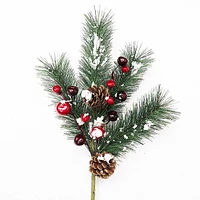 Holiday Time 17IN Pine With Berries/Pinecone Pick