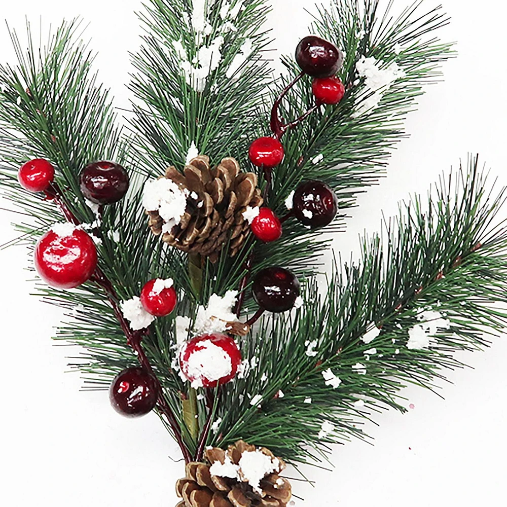 Holiday Time 17IN Pine With Berries/Pinecone Pick