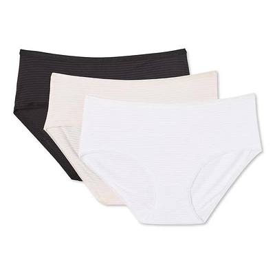 George Women's Microfibre Midi Briefs 3-Pack, Sizes S-XL