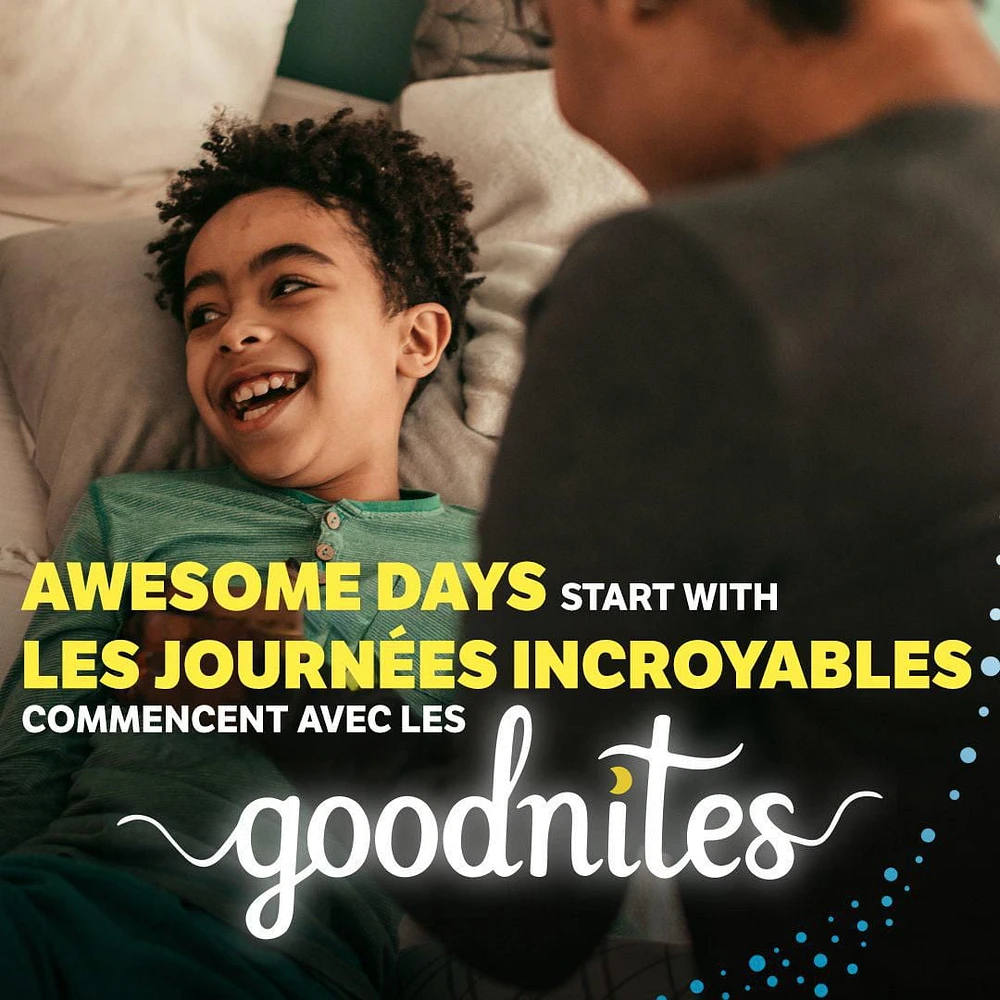 Sous-vêtements de nuit Goodnites pour garçons, Giga Pack, Taille TP - TG | 44-28 Sous-Vêtements Taille TP - TG | 44-28 Sous-Vêtements