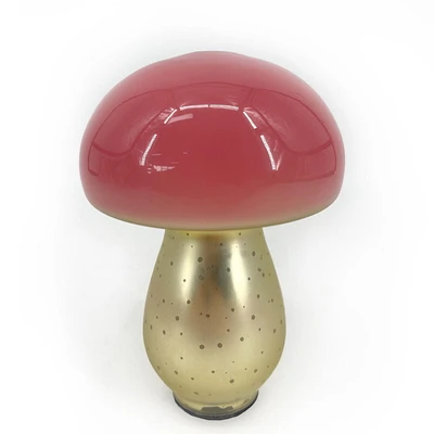 Champignon rose en verre