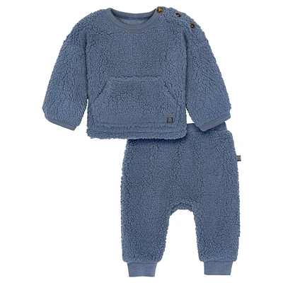 Modern Moments by Gerber - 2 piece Micro Plush Kanga Pocket Set - Blue