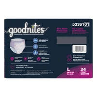 Goodnites Girls' Nighttime Bedwetting Underwear, Giga Pack, Size XS - XL | 44-28 Count, Size XS